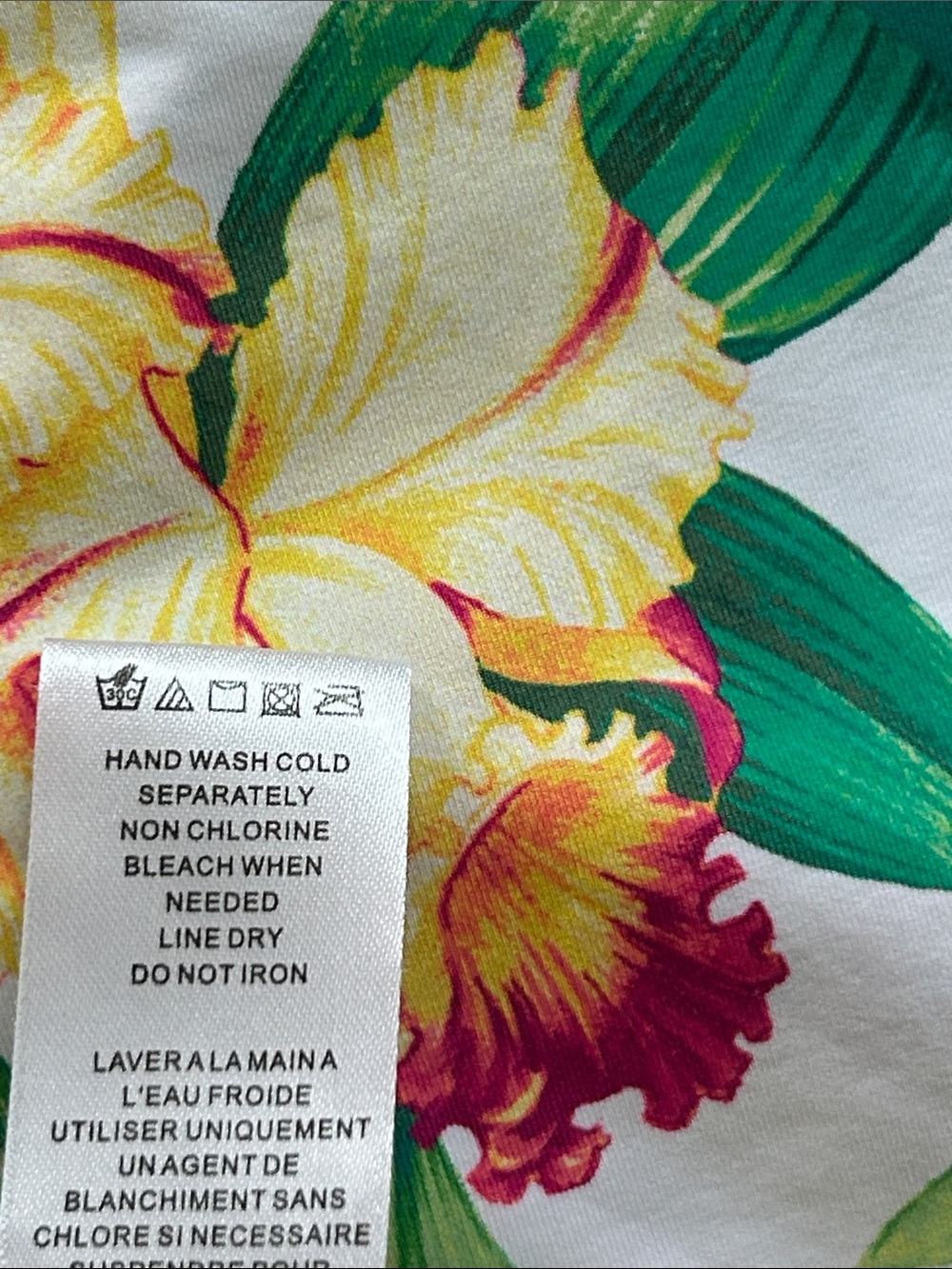 Tommy Bahama Orchid Garden Romper Dress Sz S w MEASUREMENTS w Shorts - Picture 13 of 15